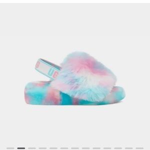 UGG fluff yeah pride slippers
